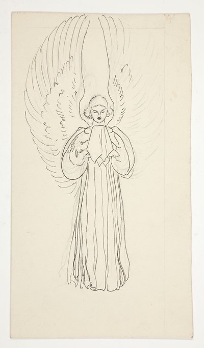 Studie eines Engels, für Die Suche nach dem Heiligen Gral (Serie von fünfzehn Gemälden für die Boston Public Library, abgeschlossen 1901) von Edwin Austin Abbey