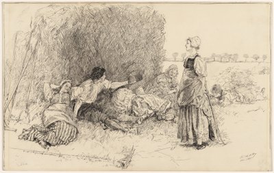 Die Erntearbeiter, Illustration zu "The Leather Bottèl" von Edwin Austin Abbey