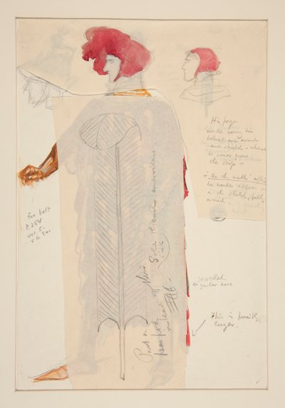 Der König bewaffnet, Kostümentwurf für Henry Irving von Edwin Austin Abbey