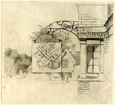Zeichen der Kreuzschlüssel, St Neots, Cambridgeshire, 1881 von Edwin Edwards