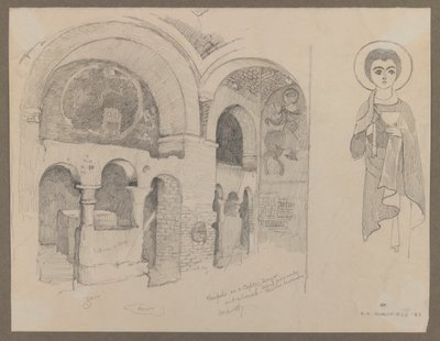 Frühchristliches (koptisches) Kloster in Esna, 1. März 1887 von Edwin Howland Blashfield