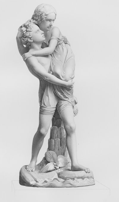 Paul und Virginia, graviert von E. Roffe nach der Gruppe von W. C. Marshall, RA (Gravur) von Edwin Roffe