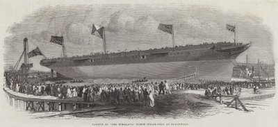 Stapellauf des Himalaya-Schraubendampfers in Blackwall von Edwin Weedon