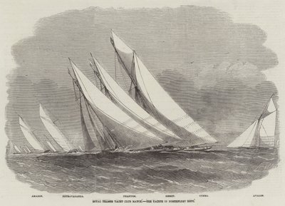 Royal Thames Yacht Club Match, die Yachten in Northfleet Hope von Edwin Weedon