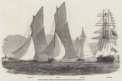 Royal Victoria Yacht Club Regatta, das Rennen um den Pokal Ihrer Majestät von Edwin Weedon