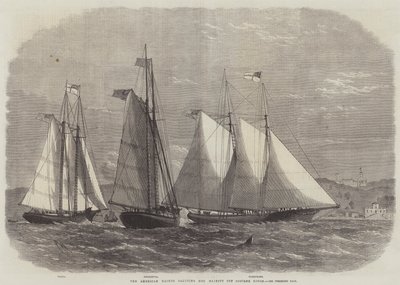 Die amerikanischen Yachten grüßen Ihre Majestät vor dem Osborne House von Edwin Weedon