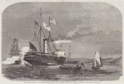 Der Großherzog Konstantin geht von Bord der Yacht Osborne Ihrer Majestät von Edwin Weedon