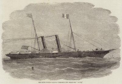 Das neue Dampfschiff Havre der South-Western Railway Company von Edwin Weedon