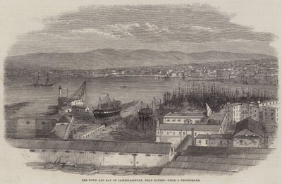 Die Stadt und Bucht von Castellammare, in der Nähe von Neapel von Edwin Weedon