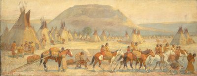 Blackfoot-Lager-Szene von Edwin Willard Deming