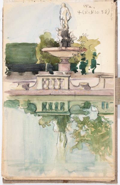 Giardino di Boboli, Florenz, Seite aus Järnefelts Skizzenbuch von Eero Järnefelt