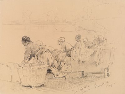 Wäscherinnen an der Seine von Eero Järnefelt