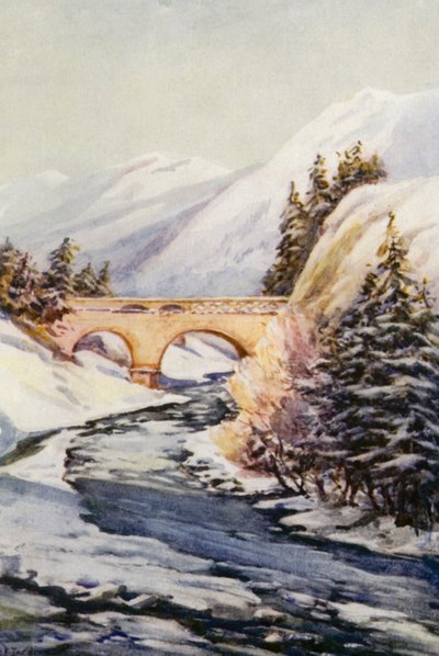 Der Rhein: Die Rheinbrücke bei Thusis von Effie Jardine