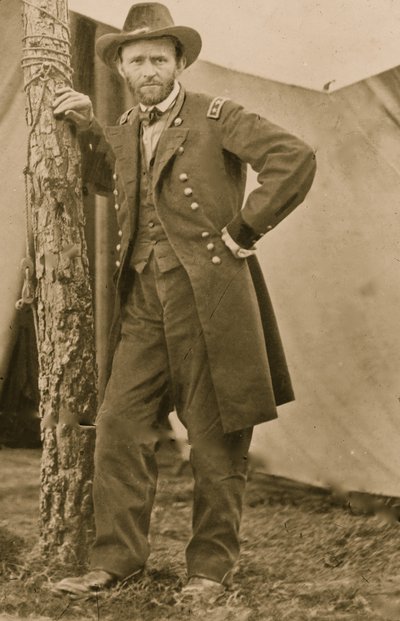 Gen. U.S. Grant in seinem Hauptquartier in Cold Harbor, Va., 1863 von Egbert Guy Fowx