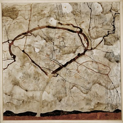 Herbstbaum in turbulenter Luft von Egon Schiele