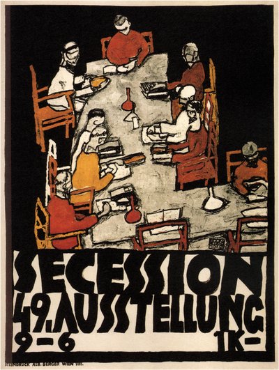Plakat für die 49. Ausstellung der Wiener Secession, 1918 von Egon Schiele