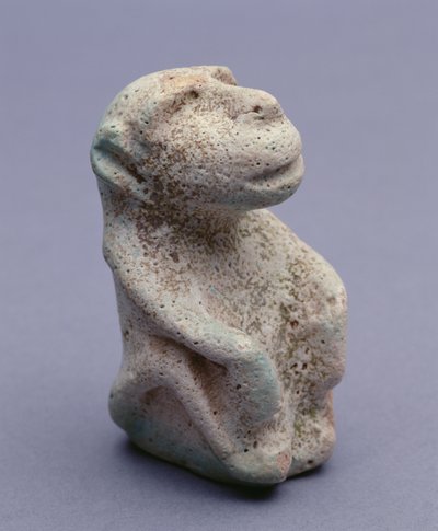 Pavian-Statuette, aus dem Hierakonpolis-Tempel, Hauptdepot, frühe Dynastiezeit, 1.-2. Dynastie von Egyptian