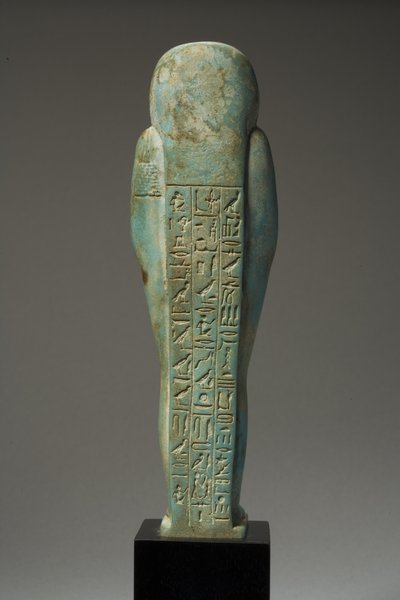 Rückansicht einer Ushabti-Figur für Hor-Khebi, Spätzeit, späte 25.-frühe 26. Dynastie, ca. 700-600 v. Chr. von Egyptian