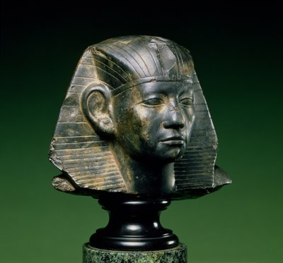 Kopf von König Amenemhat III, aus Assuan, Mittleres Reich, 1842-1797 v. Chr. von Egyptian 12th Dynasty