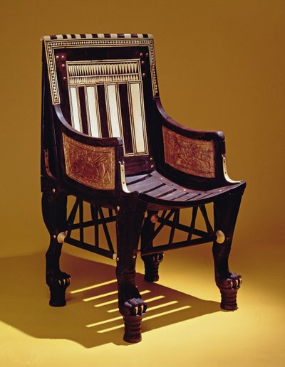 Kinderstuhl, aus dem Grab von Tutanchamun, Neues Reich von Egyptian 18th Dynasty