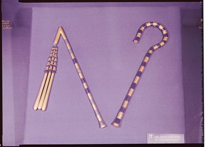 Krummstab und Geißel, aus dem Grab von Tutanchamun (ca. 1370-1352 v. Chr.) Neues Reich von Egyptian 18th Dynasty