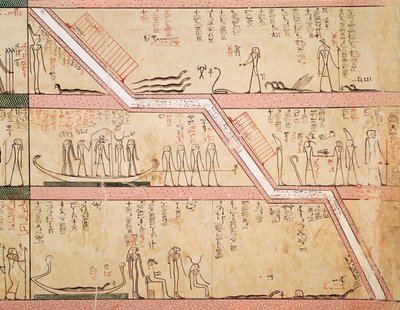 Abstieg des Sarkophags in das Grab, aus dem Grab von Tuthmosis III (ca. 1504-1450 v. Chr.) Neues Reich von Egyptian 18th Dynasty