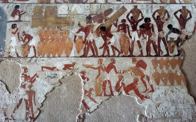 Ägyptische Antiquität: Malerei, die das Grab von Rekhmire (TT100), Wesir der 18. Dynastie, schmückt von Egyptian 18th Dynasty