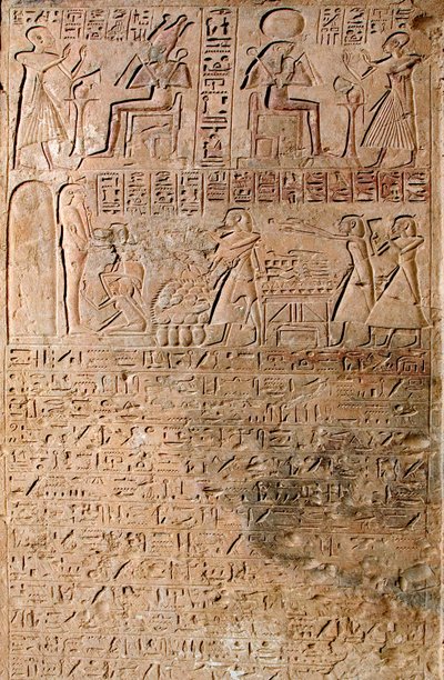 Ägyptische Antiquität: Szenen der Verehrung. Grab von Kherouef von Egyptian 18th Dynasty
