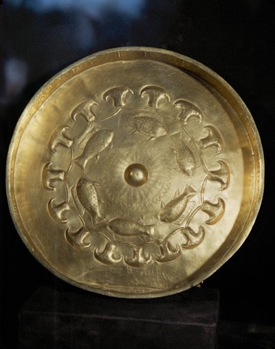Goldplatte. Geschenk des Pharaos Thutmosis III. an seinen General Djehouty. 18. Dynastie, Neues Reich, Ägypten. N 713 ... von Egyptian 18th Dynasty