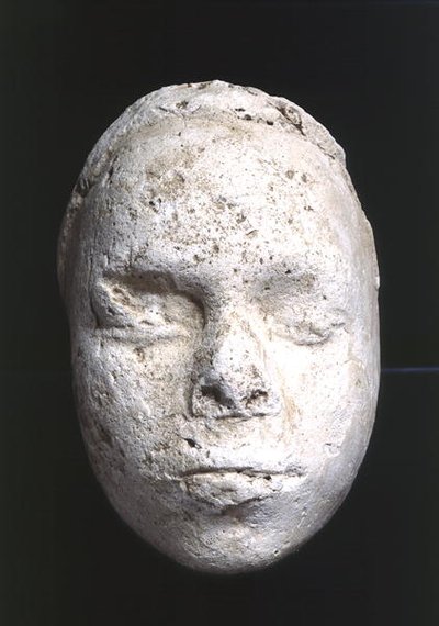 Männliche Maske, möglicherweise eine Bildhauerstudie, aus Tell El-Amarna, ca. 1353-1295 v. Chr. (Gips) von Egyptian 18th Dynasty