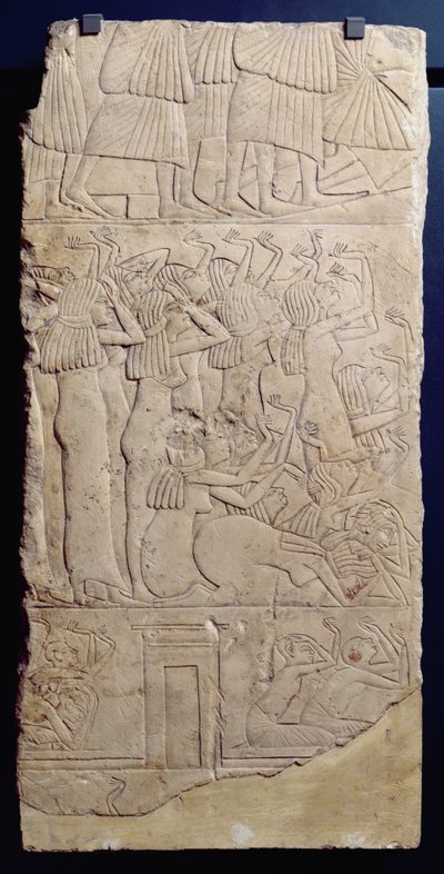 Szene der Klage während einer Beerdigung, aus Sakkara, Neues Reich, ca. 1330 v. Chr. von Egyptian 18th Dynasty