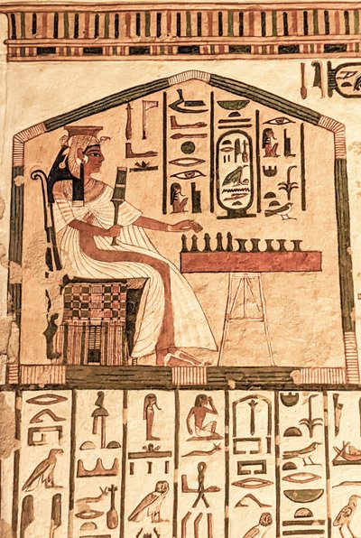 Nefertari spielt Senet von Egyptian 19th Dynasty