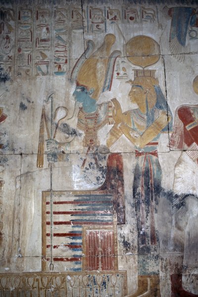 Bemaltes Relief, Kapelle des Osiris, Tempel von Seti I von Egyptian 19th Dynasty