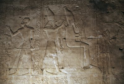 Relief, Tempel von Seti I, Abydos, Ägypten, ägyptische Zivilisation, Neues Reich, Dynastie XIX von Egyptian 19th Dynasty
