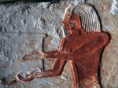 Relief, das Träger darstellt, Leteyas Grab, Saqqara, Ägypten, ägyptische Zivilisation, Neues Reich, Dynastie XIX von Egyptian 19th Dynasty