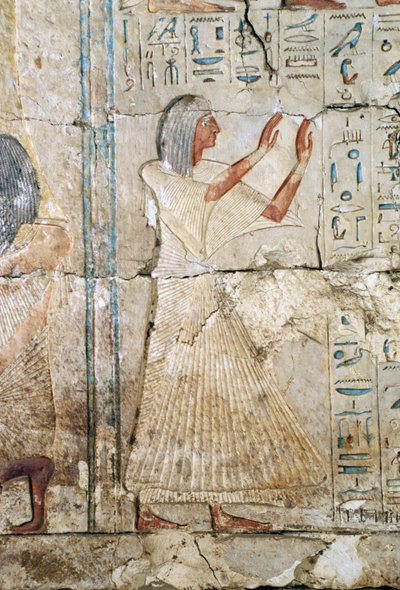 Relief aus dem Grab von Netcherouymes, hoher Beamter von Ramses II., 2475 v. Chr., Saqqara, ägyptische Zivilisation, Neues Reich, 19. Dynastie von Egyptian 19th Dynasty