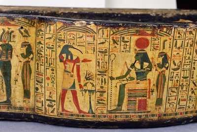 Detail des äußeren Sargbodens der Mumie von Nesyamun, möglicherweise gefunden in Deir El-Bahri, Neues Reich, ca. 1100 v. Chr. von Egyptian 20th Dynasty