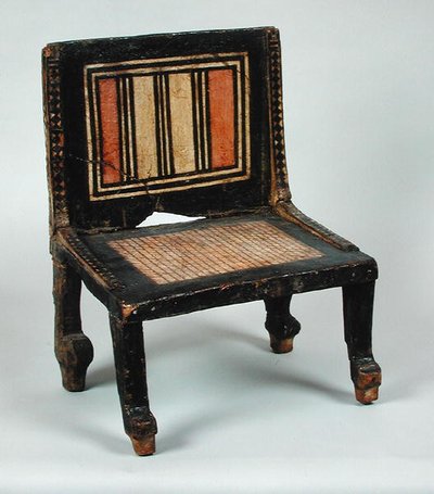 Votivstuhl, aus Theben, Neues Reich (Holz) von Egyptian 20th Dynasty