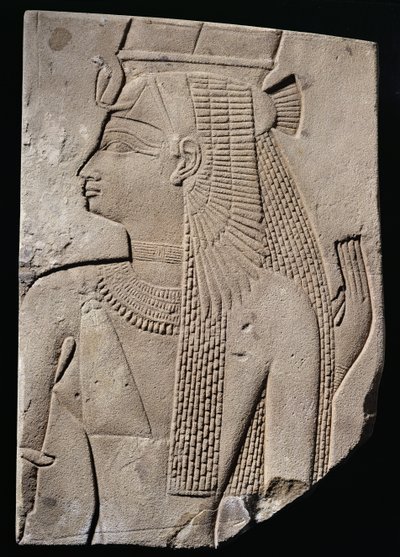 Relief einer göttlichen Gemahlin, Spätzeit, ca. 780-656 v. Chr. (Sandstein) von Egyptian 25th Dynasty