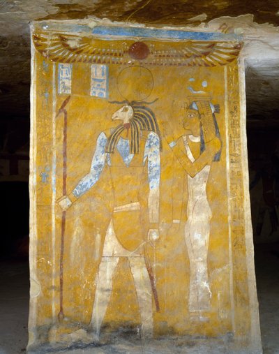 Wandmalereien aus dem Grab von Pa Nentwy, Bahariya-Oase, Gizeh, Ägypten. Ägyptische Zivilisation, 26. Dynastie, 663-525 v. Chr. von Egyptian 26th Dynasty
