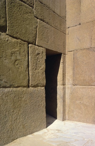 Granitmauerwerk aus dem Taltempel von Chephren, Altes Reich von Egyptian 4th Dynasty
