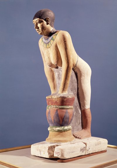 Modell einer Frau, die Bier macht, Altes Reich von Egyptian 5th Dynasty