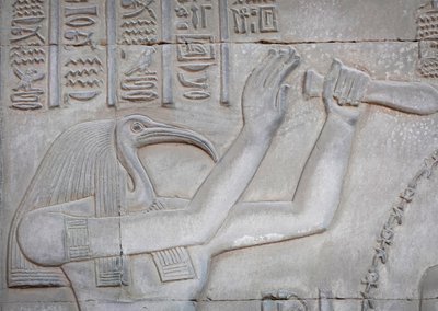 Thot, Kom Ombo Tempel (Relief) von Egyptian Egyptian