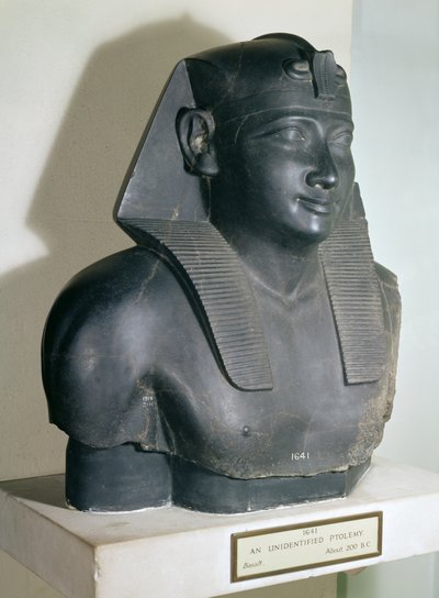 Fragment einer ägyptischen Statue von Ptolemaios I., 305-283 v. Chr. von Egyptian Ptolemaic Period