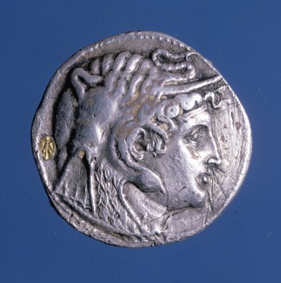 Silbermünze mit dem Abbild von Ptolemaios I. Soter (367 v. Chr. - 283 v. Chr.), König von Ägypten von Egyptian Ptolemaic Period