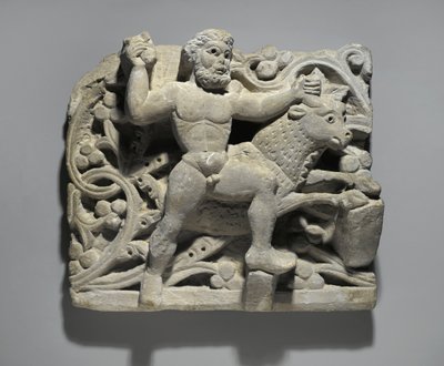 Herakles schmiedet Acheloos in Form eines Stiers, aus Oxyrhynchus, ca. 300-500 von Egyptian School