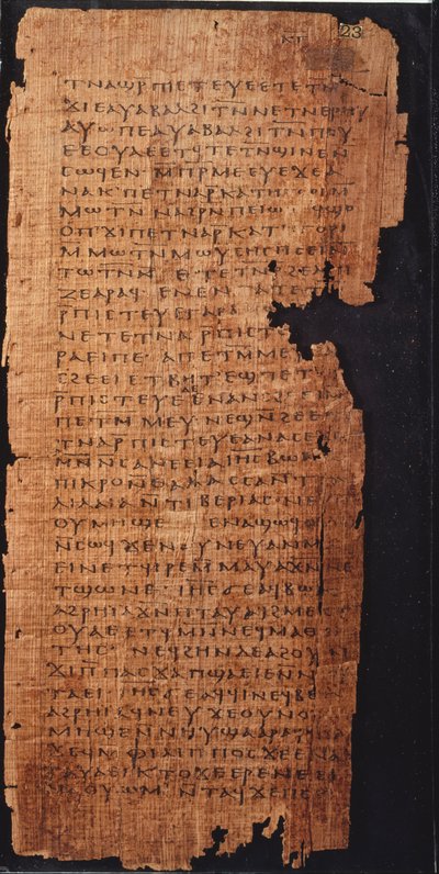 Seite aus dem Evangelium des heiligen Johannes von Egyptian School