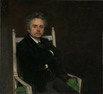 Porträt von Edvard Grieg 1843-1907, 1891 von Hjalmer Eilif Emanuel Peterssen