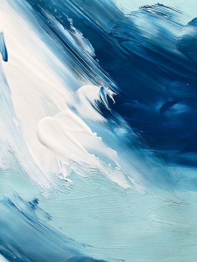 Abstrakte Blaue Bewegung von Ejaaz Haniff