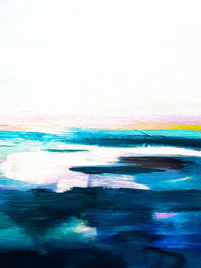 Abstrakter Blauer Ozean von Ejaaz Haniff